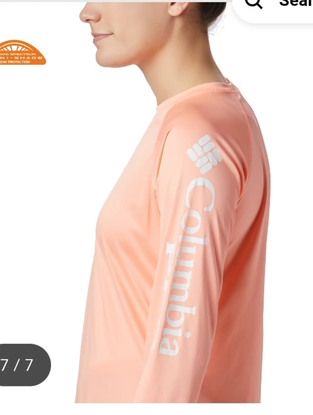 Columbia Long Sleeve Sun Shirt in Peach
